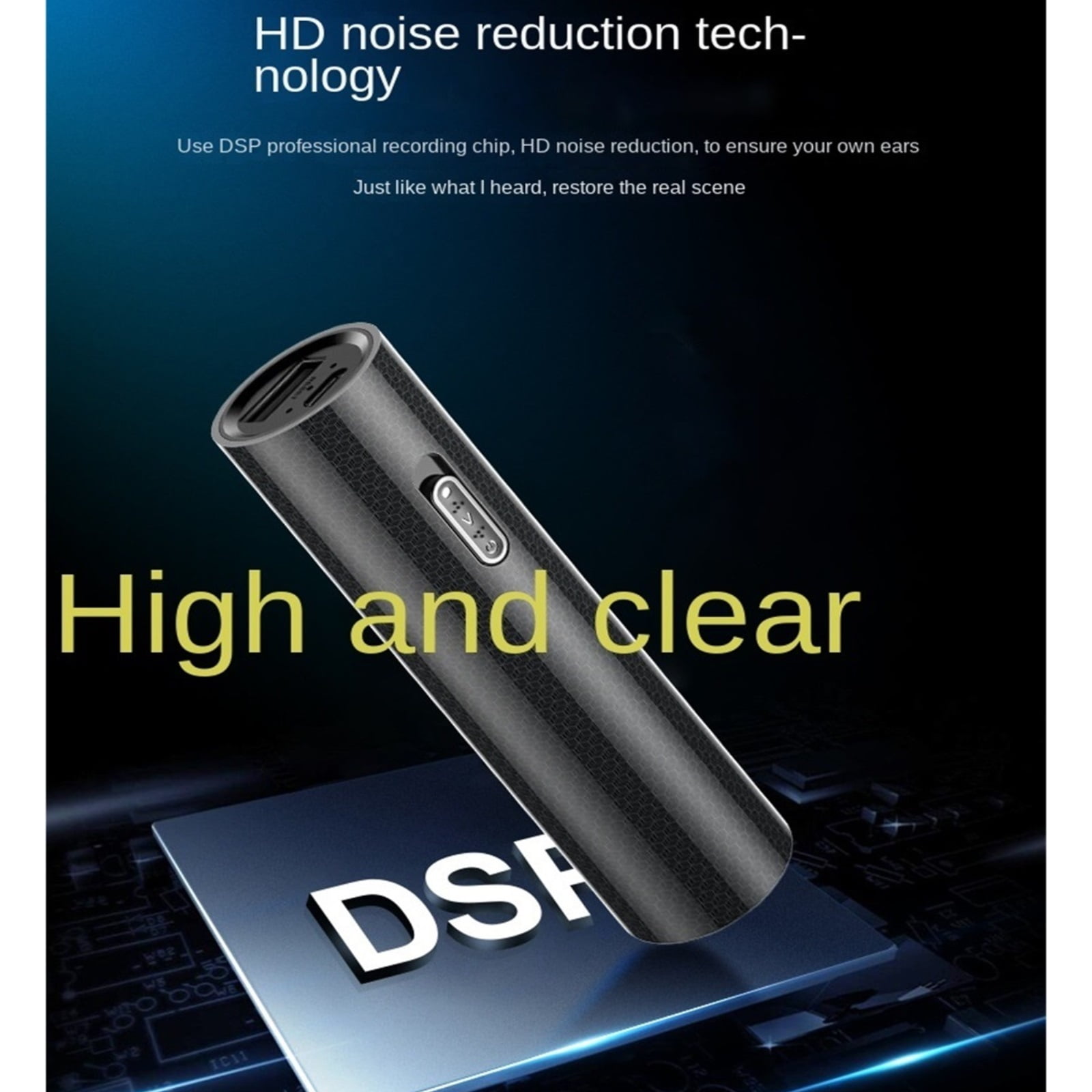 Activated Recorder Long Standby Noise Reduce Voice Controlled Record Power Bank Dictaphone ,Excellent Sound Quality