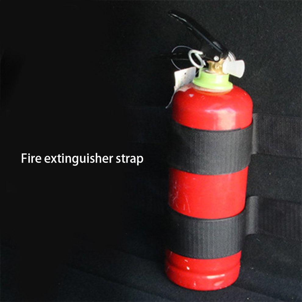 ukYukiko Nylon Tie Belt Car Trunk Fire Extinguisher Strap Adhesive Back Sticker Sport