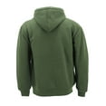 thumbnail image 2 of Men's Heavyweight Thermal Zip Up Hoodie Warm Sherpa Lined Sweater Jacket (Dark Olive, XL), 2 of 4