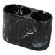 thumbnail image 1 of Portacepillos de dientes para baño, 2 compartimentos, versátil, accesorios de tocador Negro, 1 of 9