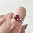 thumbnail image 5 of Hexagon Ruby Ring, 925 Sterling Silver Ring, Women Ring, Hydro Ruby Ring, July Birthstone, Christmas, Thanksgiving, Tiny Dainty Ring, Handmade, Statement Jewelry, Anniversary, 5 of 8