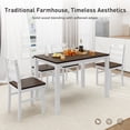 thumbnail image 2 of Alpha Joy Farmhouse Dining Table Set for 4 Solid Wood Kitchen Chairs and Table Set, 2 of 10