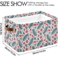 thumbnail image 4 of Christmas Foliage Snowflakes Crystal Foldle Storage Cubes Baskets Desk Collapsible Big Organizing Organizers And Storage Basket 2 Pack, 4 of 5