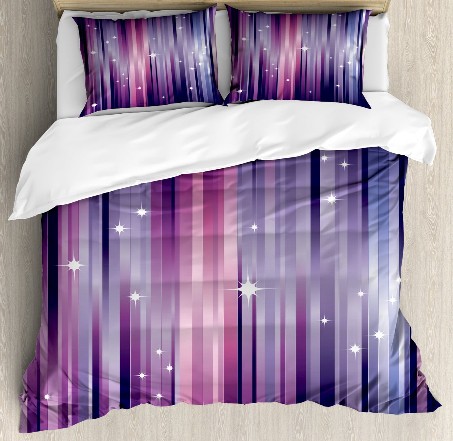 Eggplant Cute Pattern Print Duvet Cover Bedding Set