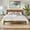 Walnut, variant on Lifestorey  Larkin Mid-Century Queen Platform Bed White