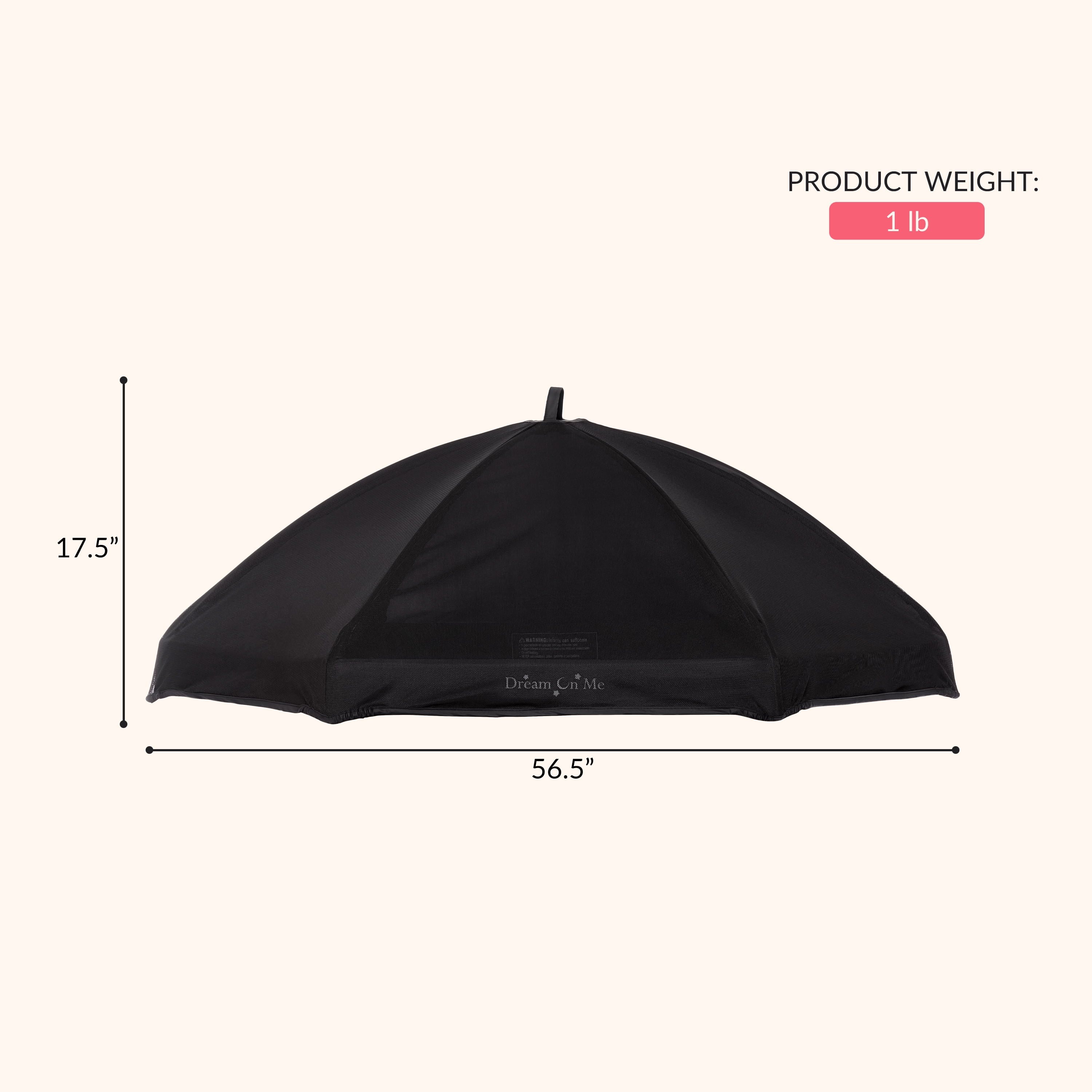Dream On Me Onyx Canopy, Black