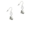 thumbnail image 2 of Delight Jewelry Silvertone Small ''Big Sister'' Heart with Clear Crystal Silvertone Leaf French Earrings, 2 of 5