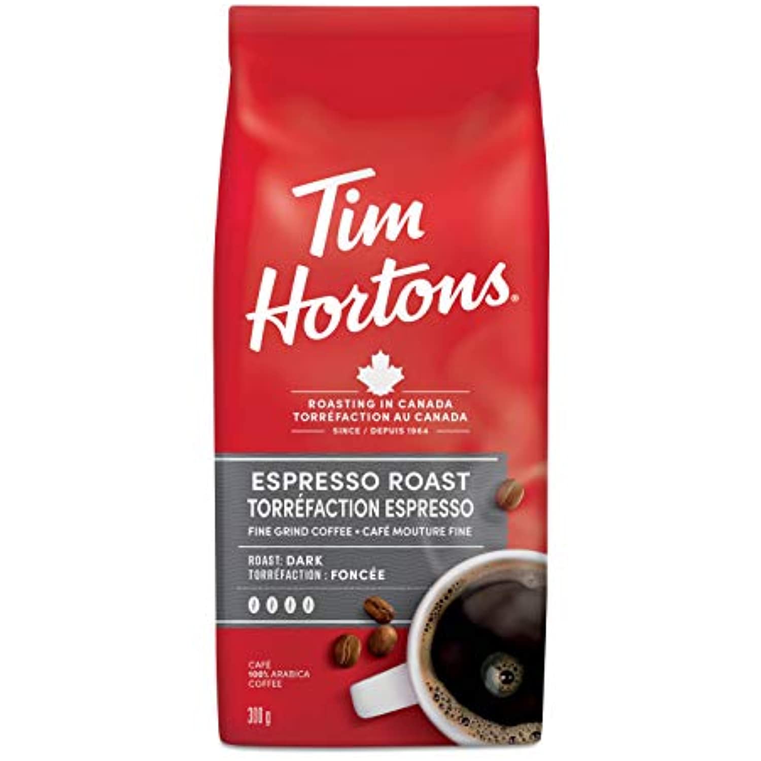 Tim Hortons Espresso, Fine Grind Coffee, 300G (10.58Oz), Product Of