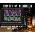 thumbnail image 4 of Metal Sign - Game Room No Betting No Arguing No Whining - Durable Metal Sign - Use Indoor/Outdoor - Makes a Great Man Cave, Home Bar, Or Game Room Decor and Gift Under $20 (8" x 12"), 4 of 5