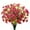 Rose Red, variant on Viworld 6 bunches Artificial Flowers Bulk Outdoor UV Resistant Fake Plants for Outside No Fade Fall Flowers Greenery Shrubs for Hanging Basket Planters Window Box Garden Decor, Purple