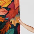 thumbnail image 3 of PRATYUS Autumn Leaves Shower Curtain Set with Hooks Chic Modern Bathroom Decor Polyester Fiber Fabric Waterproof Shower Curtain 69"x72, 3 of 7