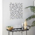thumbnail image 2 of DecMode Black Metal Hanging Wall Art Décor with Silver and Bronze Beads for Contemporary or Modern Small Space, Bedroom, Living Room, Entryway, 24"W x 24"H, 2 of 8