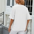 thumbnail image 4 of Diufon Shirt for Women Open Front 3/4 Short Sleeve Cardigan Top Summer Lightweight Baggy Blouse (Small, White), 4 of 4
