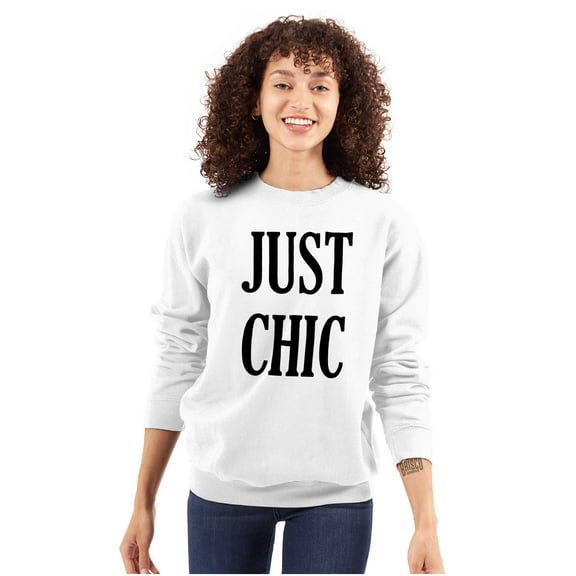 Cute Fashionista Attitude Just Chic Women Plus Size Crewneck Sweatshirt Brisco Brands 2X