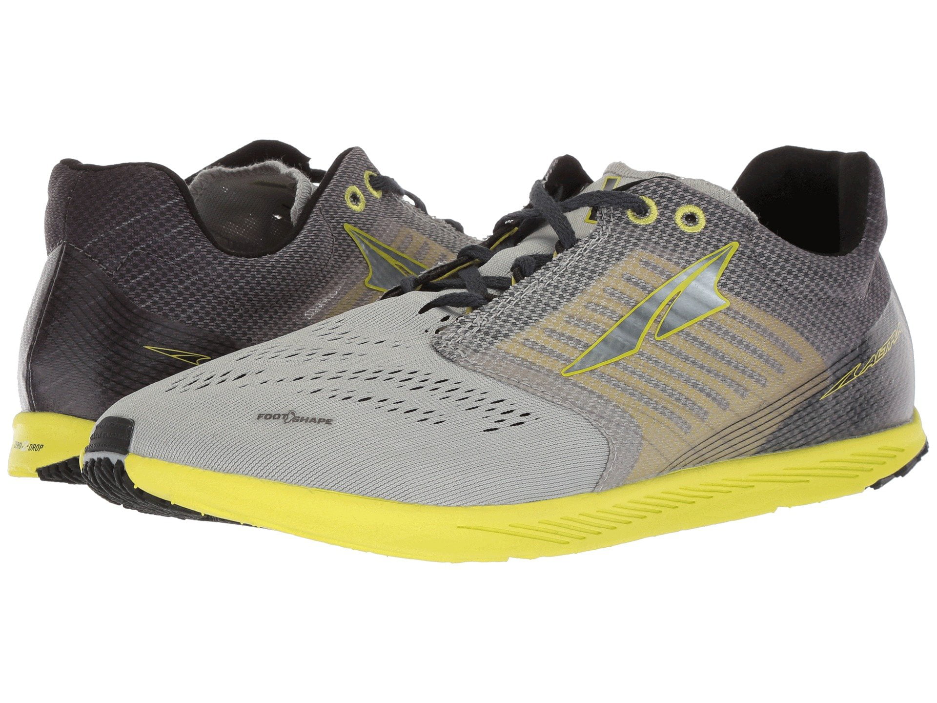 Altra Men's Vanish-R Lace-Up Zero Drop Athletic Running Shoes Gray/Lime ...