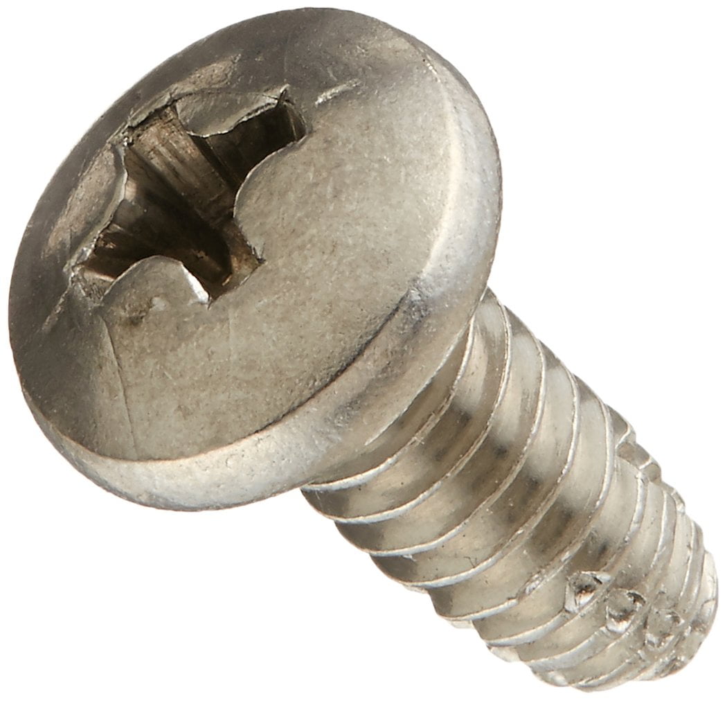 Plain Finish Phillips Drive 18-8 Stainless Steel Thread Cutting Screw 3/8 Length Pan Head Pack of 4000 Type F #10-24 Thread Size Plain Finish Phillips Drive 18-8 Stainless Steel Thread Cutting Screw 3/8 Length Pan Head Pack of 4000 Type F #10-24 Thread Size