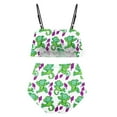thumbnail image 5 of Nrmvnmi Women Two Piece Swimsuits Halter Top And Underpants Ruffle High Waisted Bikini Ruched Bathing Suit with Bottom Mothers Day Gifts, 5 of 5