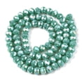 thumbnail image 3 of 20Strand Electroplate Glass Beads Strands AB Color Plated Rondelle Light Sea Green 6x5mm Hole: 1mm about 80~85pcs/strand, 3 of 3