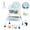 Dark Blue, variant on YUCHANG 4-in-1 Baby High Chair, Foldable Convertible Toddler Booster Seat with Double Removable Tray, 5-Point Harness & Lockable Wheels, Blue