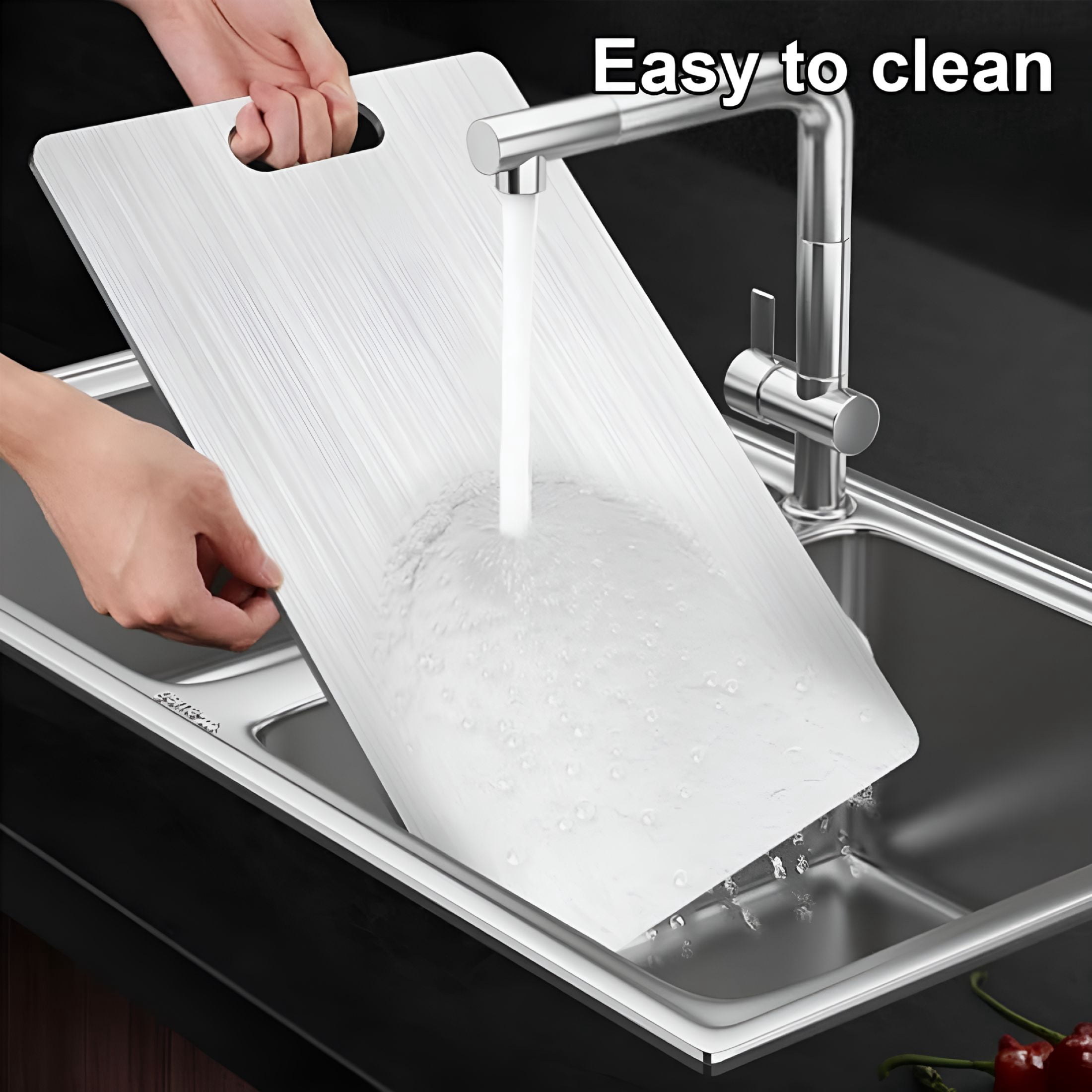 ACDANC Titanium Cutting Board,Upgraded Titanium Cutting Boards for Kitchen,Double-Sided Cutting Board Dishwasher Safe,Easy to Clean and Store (1Pc-L:15.35 * 11.02)