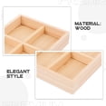 thumbnail image 3 of BESTYASH Wooden Jewelry Tray Light Brown Multi Grid Jewelry Display Storage Organizer for Home Dresser, 3 of 6