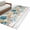 White Blue Teal, variant on Runner Rug 2'x6', Blue Beach Coastal Washable Non-Slip Hallway Runner Rugs, Nautical Shell Starfish Coral Summer Bedside Rugs Floor Mats Carpet Runners for Kitchen Bathroom Laundry Room
