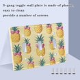 thumbnail image 3 of Yayeee Toggle Light Switch Wall Plate 2-Gang 4.56"x4.48" Decorative Outlet Cover, Pineapple Love, 3 of 7