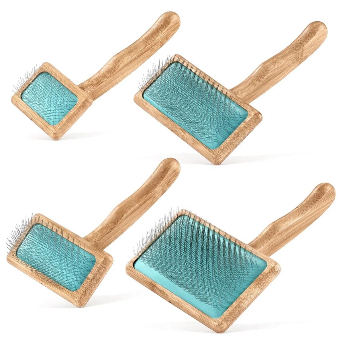 Pro Dog and Cat Slicker Brushes Volumizing Ultra Soft Flexible Bristles Gentle (XSmall)