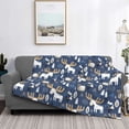 thumbnail image 2 of Yiaed Forest Elk Print Blanket Throw Blanket Soft Cozy Flannel Blanket for Home Bed Sofa Couch Chair-50"x40", 2 of 6