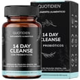 thumbnail image 1 of Suplemento Alimenticio Quotidien 14 Day Cleanse Cascara Sagrada, Psyllium Husk, Hoja Sen & Probióticos 28 Cápsulas, 1 of 8