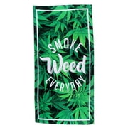 Luxurious - Smoke Weed - 100% Cotton Velour Beach Towel  Soft, Absorbent, and Stylish!