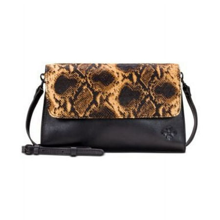 Patricia Nash Lanza Crossbody Python Haircalf Black Leather
