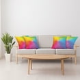 thumbnail image 4 of Ambesonne Rainbow Throw Pillow Cover 4 Pack, Vibrant Radiant Colors, 24", Multicolor, 4 of 5