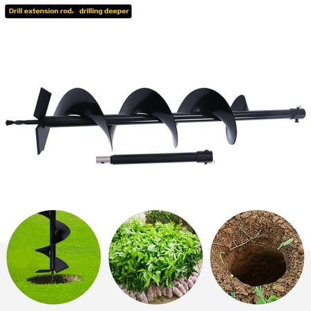 6" Earth Auger Bit Fence Post Hole Digger Drill Bit Replacement Planting Drill