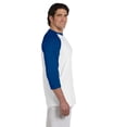 thumbnail image 4 of Champion Men's Raglan Baseball T-Shirt, White/Team Blue, Small, 4 of 4