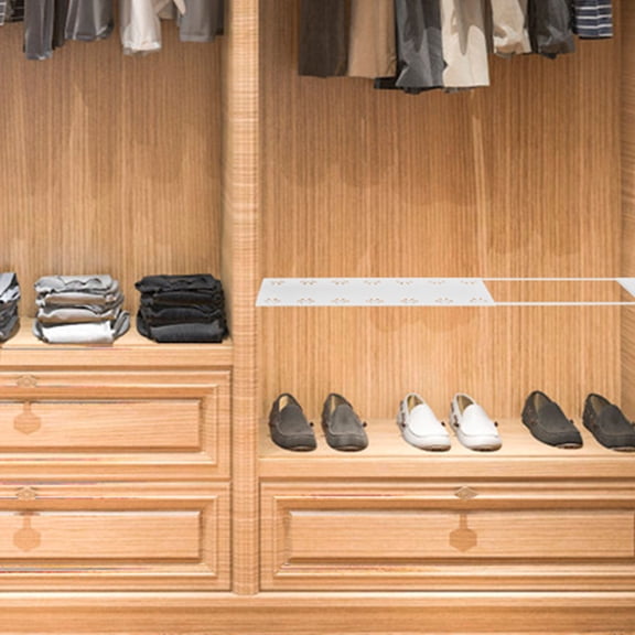 MERRYHAPY 3-Pack Adjustable White Closet Shelves, Storage Organizers for Home, Office, Bedroom, and Garage