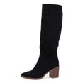 thumbnail image 2 of Ladies' pointed-toe mid-heeled knee-length boots with side zippers, 2 of 3