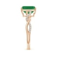 thumbnail image 3 of ANGARA Natural 1.5 Ct Emerald-Cut Solitaire Emerald Infinity Twist Ring in 14K Rose Gold for Women (Size-8x6mm) | May Birthstone, Birthday, Anniversary, Jewelry Gift for Women | Natural Emerald Ring, 3 of 9