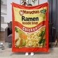 thumbnail image 7 of 280gsm Instant Noodle Soup Chicken Flavor Ramen Blanket Soft Cozy Lightweight Flannel Fluffy Microfiber All Season Funny Food Blanket Fuzzy Plush Throw Blankets For Couch Sofa Bed, 7 of 7