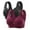 Wine-4, variant on JIUKE 3PC Plus Size Bras for Women No Underwire Push up Comfort Bra Solid Color Everyday Sleep Bralettes