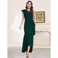 thumbnail image 4 of Vestido formal largo FQA para mujer, vestido de noche de cóctel negro, 4 of 6