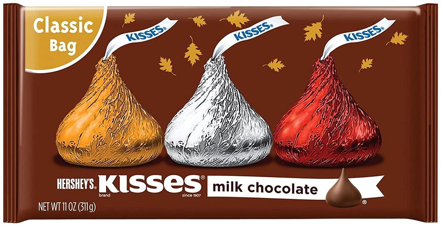 HERSHEYS Milk Chocolate Kisses Fall Harvest 11 oz