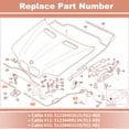 thumbnail image 4 of No.51238402615/51238408134/51238403219/912-461 Kit de 3 cables de liberación del capó del motor del automóvil para BMW X5 E53 2000 2001 2002 2003 2004 2005 2006, 4 of 7