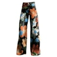 thumbnail image 6 of Jxximdong Pants for Women High Waisted Flower Patterned Wide Leg Pants Lightweight And Loose Casual Colorful Pants Black L Trousers, 6 of 7