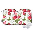 thumbnail image 2 of Picia Strawberry1 Curved Windshield Sunshade Accordion Folding Style Auto Shade for Car Truck SUV Van Blocks UV Ray Sun Visor Protector -, 2 of 7