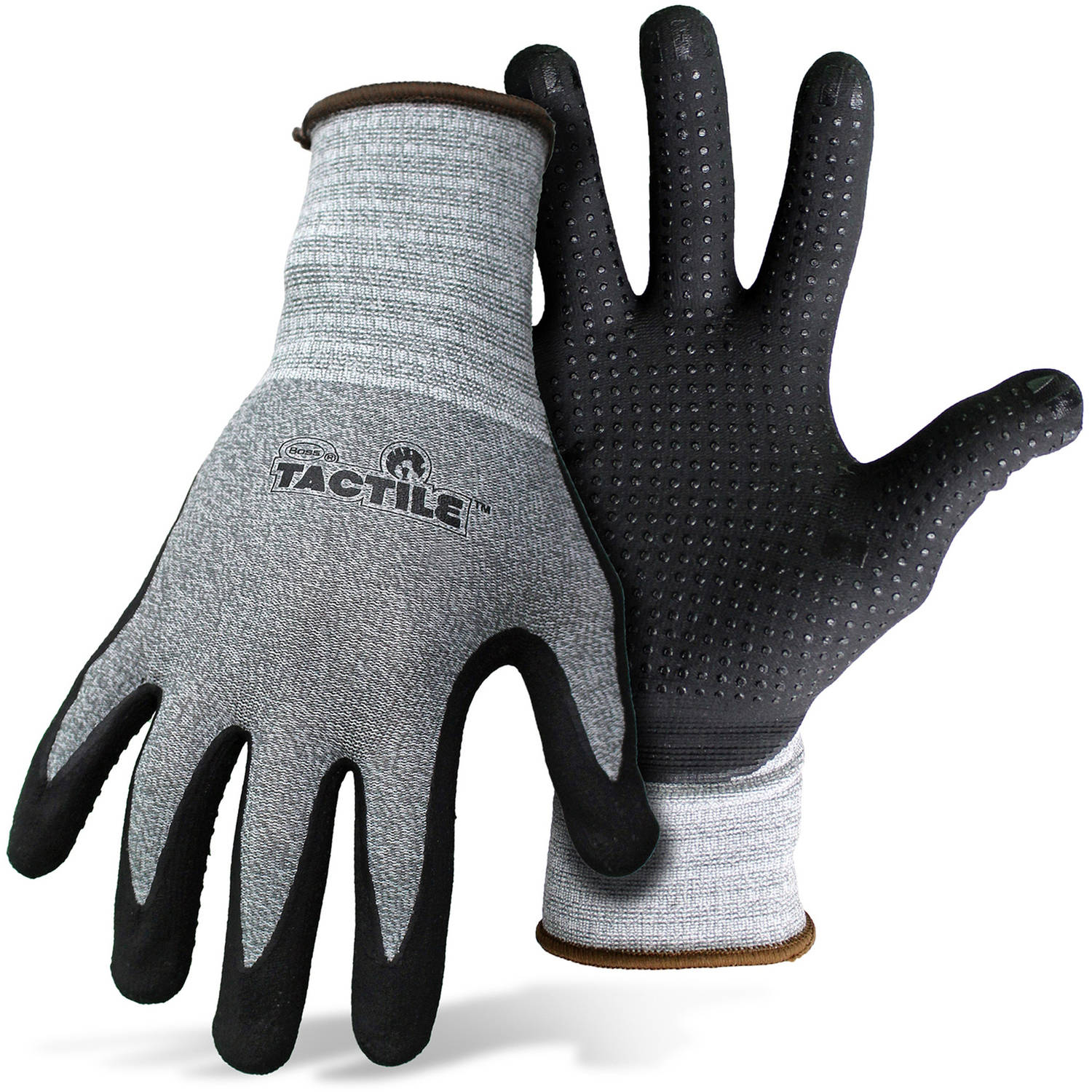 Boss Gloves Boss Gloves 8445L Large Tactile Dotted/Dipped Nitrile