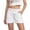 White, variant on Women's White Denim Shorts Mid Waisted Comfortable Stretchy Casual Summer Jean Shorts with Pockets White S
