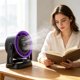 thumbnail image 5 of 100 Speeds High-Speeds Quiet Circulating Coolings Fan Duales-use Desktop And Wall Mounted Adjustable Mini Fan, 5 of 6