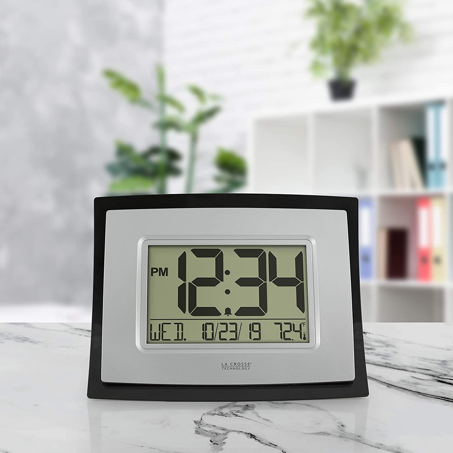 La Crosse Technology Digital Clock with Indoor Temperature and Calendar, WT-8002U-INT