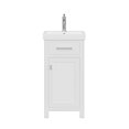thumbnail image 2 of Water Creation Mia 18" Wood Single Bathroom Vanity in Pure White/Chrome, 2 of 7